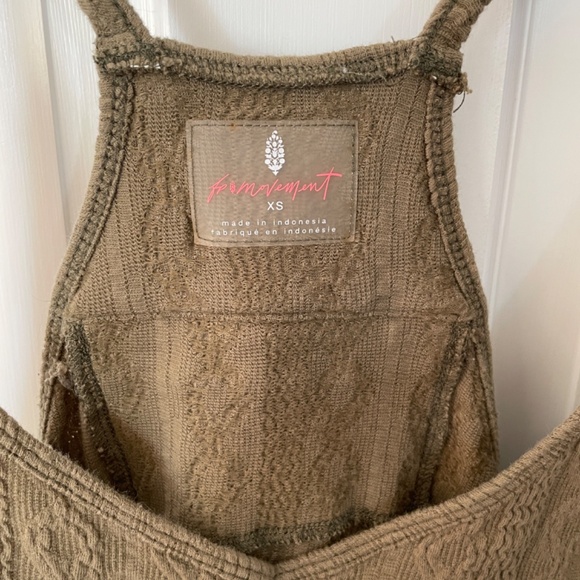 FP Movement Free People Hot Shot Cable Onesie Green - Picture 4 of 6